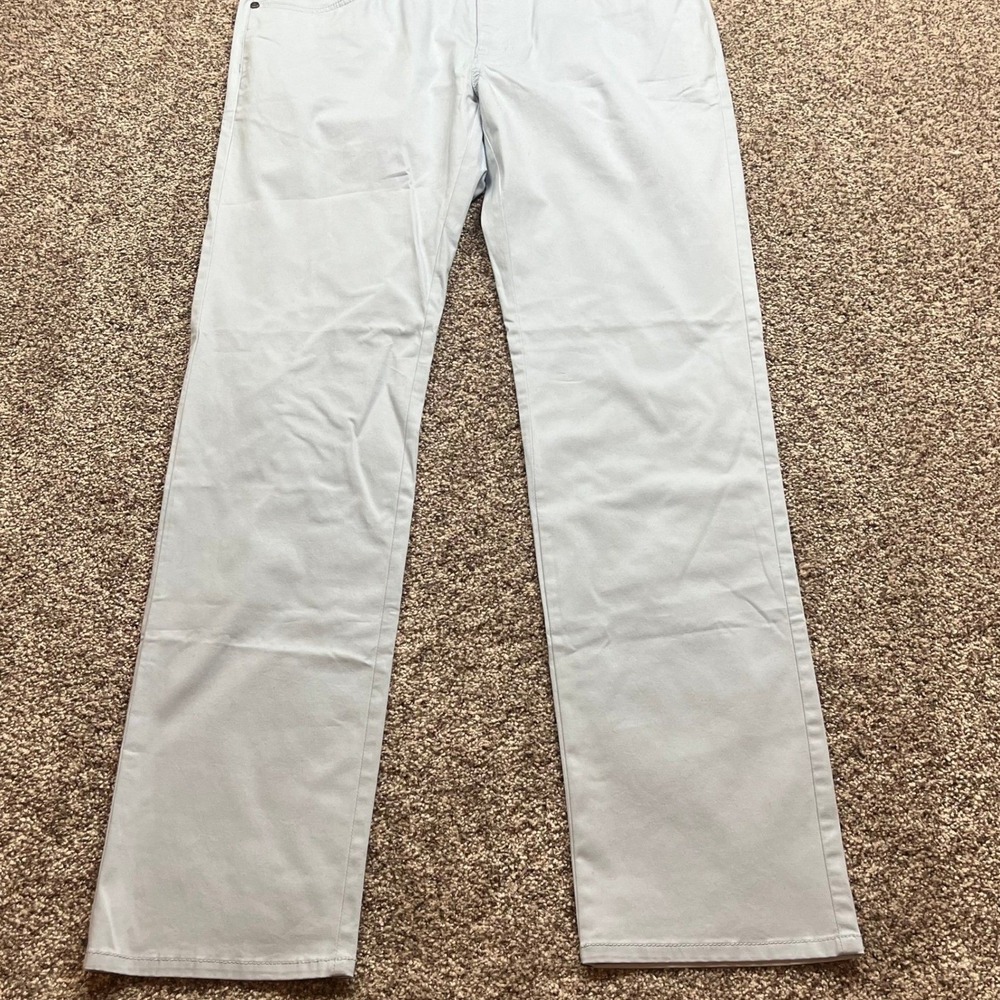 DUNNING Dress Pants Mens 33x32 golf Blue office Stretch Chinos preppy o